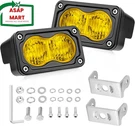 Yellow Led Pods, 3 Inch Flood Cree Fog Lights 40W Small Chase. Fixed Price $54.69.