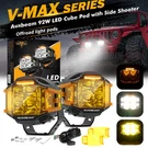 Auxbeam 4"INCH 92W Side Shooter Led Work Pods Lights Bar Amber Drl Driving Lamp. Fixed Price $144.49.