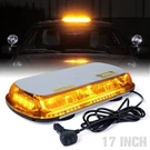 44 Led Rooftop Strobe Light Bar 17" Amber White Emergency Beacon Magnetic Truck. Fixed Price $63.20.