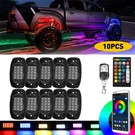 For Chevy Silverado 1500 2500HD 10X Rgb Led Rock Lights Neon Underglow Kit. Fixed Price $45.99.