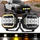 Auxbeam 5" Inch Led Work Light Bar White Drl Amber Turn Signal For Jeep Off-road. Fixed Price $169.99.