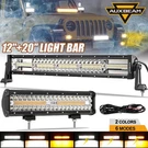 Auxbeam 12"/22"INCH Led Light Bar White& Amber Combo Work For Jeep Atv. Fixed Price $159.99.