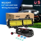 Nilight Led Bar 2PCS 6.5 Inch Amber 120W Spot Flood Combo 12000LM Off Road. Fixed Price $39.99.