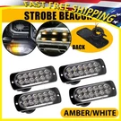 Grill Side Marker Strobe Light Bar Kit Tow Truck Super Bright Amber White 12LED. Fixed Price $16.14.