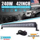 Auxbeam 42" Inch 240W Curved Led Work Light Bar Offroad Spot Flood Combo. Fixed Price $145.99.