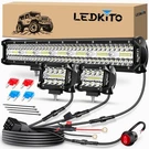 20IN Led Bar And 2PCS 4IN Cube Pod Lights Off Road Driving S.... Fixed Price $76.81.