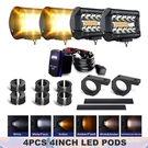 4" Inch Strobe Led Work Light Bar Offroad Fog Pods For Suv Utv Atv Truck. Fixed Price $59.99.