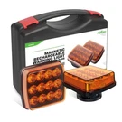 Agrieyes 2PCS Rechargeable Flashing Lights For Vehicles, Super Magnetic Amber. Fixed Price $104.37.