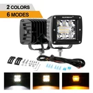 Auxbeam 3" Inch Led Work Cube Light Bar Amber & White Strobe Flash Driving Fog. Fixed Price $59.99.