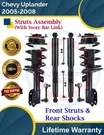 Front Strut & Rear Shock W/sway Bar Links For 2005-2008 Chevy Uplander 9YR Warr.. Fixed Price $375.64.