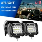Nilight 4PCS 4INCH 60W Tri-row Led Bar Flood Spot Combo Driving Lamps Pods. Fixed Price $45.99.