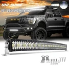 Upper Tri Row 42''INCH Curved Chrome Led Light Bar Driving Fog Lamp Off Road Utv. Fixed Price $118.66.