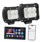 4 Inch Work Lights 18W Flood Beam, Smart App Controlled Off Road 2PACK. Fixed Price $117.93.