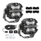 Led Work Light Pods 3.5INCH 6000K White Amber Drl Rgb Background For Suv Atv 12V. Fixed Price $138.50.