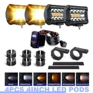 4" Inch Strobe Led Work Light Bar Driving Fog Pods Bracket For Truck Pickup. Fixed Price $59.99.