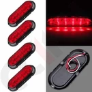 4X Red Oval Stop Turn Signal Tail Brake Light Side Trailer Truck Lamp 6" 10 Led. Fixed Price $24.78.