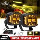 Colight Pair 5" Led Work Spot Pods Side Shooter Yellow Drl Offroad Driving. Fixed Price $147.85.