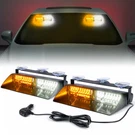 Xprite Led Windshield Visor Strobe Light Emergency Hazard Warning White Amber. Fixed Price $27.99.