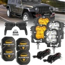 Auxbeam 3" Led Driving Lights Fog Pods+cover+mount Bracket For Jeep Wrangler Jl. Fixed Price $275.99.