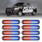 1200T Emergency Strobe Grille Lights: 8PCS Led Sync Feature Safety Red/blue. Fixed Price $45.76.