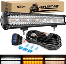 Nilight 20INCH Off-road Led Bar 420W 3 Modes White/amber/white&amber. Fixed Price $59.99.