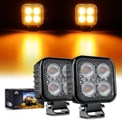 Nilight 2PCS 3INCH 15W Amber Led Pods Square Built-in Emc Work Flood Beam. Fixed Price $33.99.