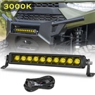 For Polaris Ranger Xp 1000/1000 Crew Slim 12" Led Light Bar Combo Driving + Wire. Fixed Price $39.09.