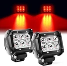 Nilight 4" Red Led Pod Spot Driving Fog 2PCS 18W Off Road Lights. Fixed Price $23.99.