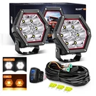 Nilight Led Pod Lights With Amber Drl 4 Inch 30 Hexagon Offroad Driving 260.... Fixed Price $106.68.