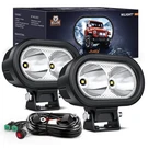 Nilight 2PCS 4" Motorcycle Led Pods 2100LM Built-in Emc Super Spotlight Driving. Fixed Price $136.03.