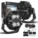 Maxpeedingrods 3.5" Led Driving Pods Fog Ditch Lights Amber/white Drl For Jeep. Fixed Price $119.99.