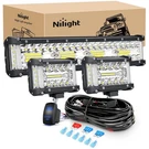 Nilight Side Shooter Led Bar Set 12 Inch Triple Row Spot Flood Combo Li.... Fixed Price $113.93.