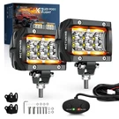 2PCS 36W Spot Led Lights Pods White Amber Driving Fog IP68 For Trucks Atv. Fixed Price $60.50.