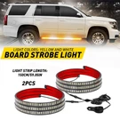 2PCS Emergency Truck Running Board Strobe Strip Lights Bar Amber White 60 Inch. Fixed Price $31.99.
