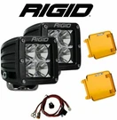 Rigid Dually D-series Pro Flood Beam Led Lights W/harness + Amber Covers. Fixed Price $240.41.