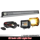 Straight 52" Led Work Light Bar Offroad Combo Beam 2X 4'' Pods For 4X4WD Atv Suv. Fixed Price $119.99.