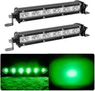 7-INCH 18W Green Single Row Off-road Led Light Bar Pods, Work 7.2-INCH,. Fixed Price $37.97.