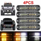 4X 10 Led Amber/white Car Emergency Beacon Warning Hazard Flash Strobe Light Bar. Fixed Price $18.99.