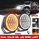 Pair 9'' Round Led Work Light Driving Fog Pods Dual Color Drl Truck Offroad Utv. Fixed Price $200.67.