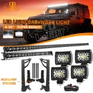 For Jeep Wrangler Jk 52" 1800W Led Light BAR+20"+4PC 4" Pods Mount Bracket Kit. Fixed Price $209.49.