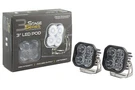 Stage Series 3" Sae/dot White Sport Led Pods Driving Optic W/amber Backlight. Fixed Price $237.96.