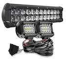 Spead Dot 5D Light Bar, 4" Cube Pods /wiring Kit Combo, 8 Pieces - Black. Fixed Price $32.34.