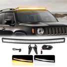 For Jeep Renegade 15-23 Amber/white Strobe 42'' Led Light Bar Roof Mounting Kit. Fixed Price $139.55.