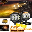 Auxbeam 2PCS 4" Side Shooter Led Work Driving Light Spot IP68 Round Pods+covers. Fixed Price $144.49.