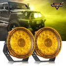 Auxbeam 7" Round Led Driving Fog Light Pods + Cover For Jeep Truck 4WD Atv Suv. Fixed Price $220.99.