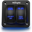 Nilight Gang Laser Rear Led Bar Rocker 12/24V 5PIN On/off Toggle Switch. Fixed Price $17.99.