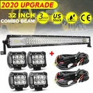32INCH Led Light Bar 3000W + 4X 4'' Driving Offroad Flood Spot Combo Beam / 30''. Fixed Price $108.56.