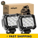 Nilight 18W Led Flood Off Road Lights - 2 Pcs For Trucks, Suvs, Atvs. Fixed Price $40.99.