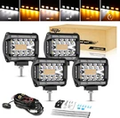 Auxbeam 240W Led Pods, Amber White Fog Light 6 INCH(4PCS), Black. Fixed Price $129.72.