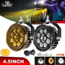 New 2X 4.5" Inch Hi/low Beam Amber White Drl Motorcycle Auxiliary Spot Lights. Fixed Price $139.99.